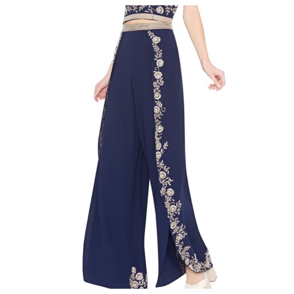 ALICE + OLIVIA Larissa Pearl Floral Beaded Pants - Picture 3 of 11